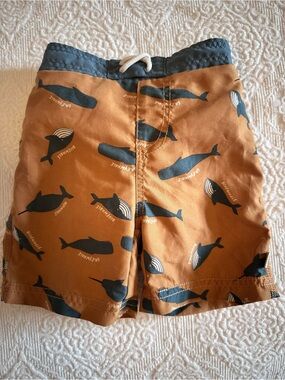 Lässig Baby Swim Trunks Shorts in the "Whale Caramel" Size 13-18 Months